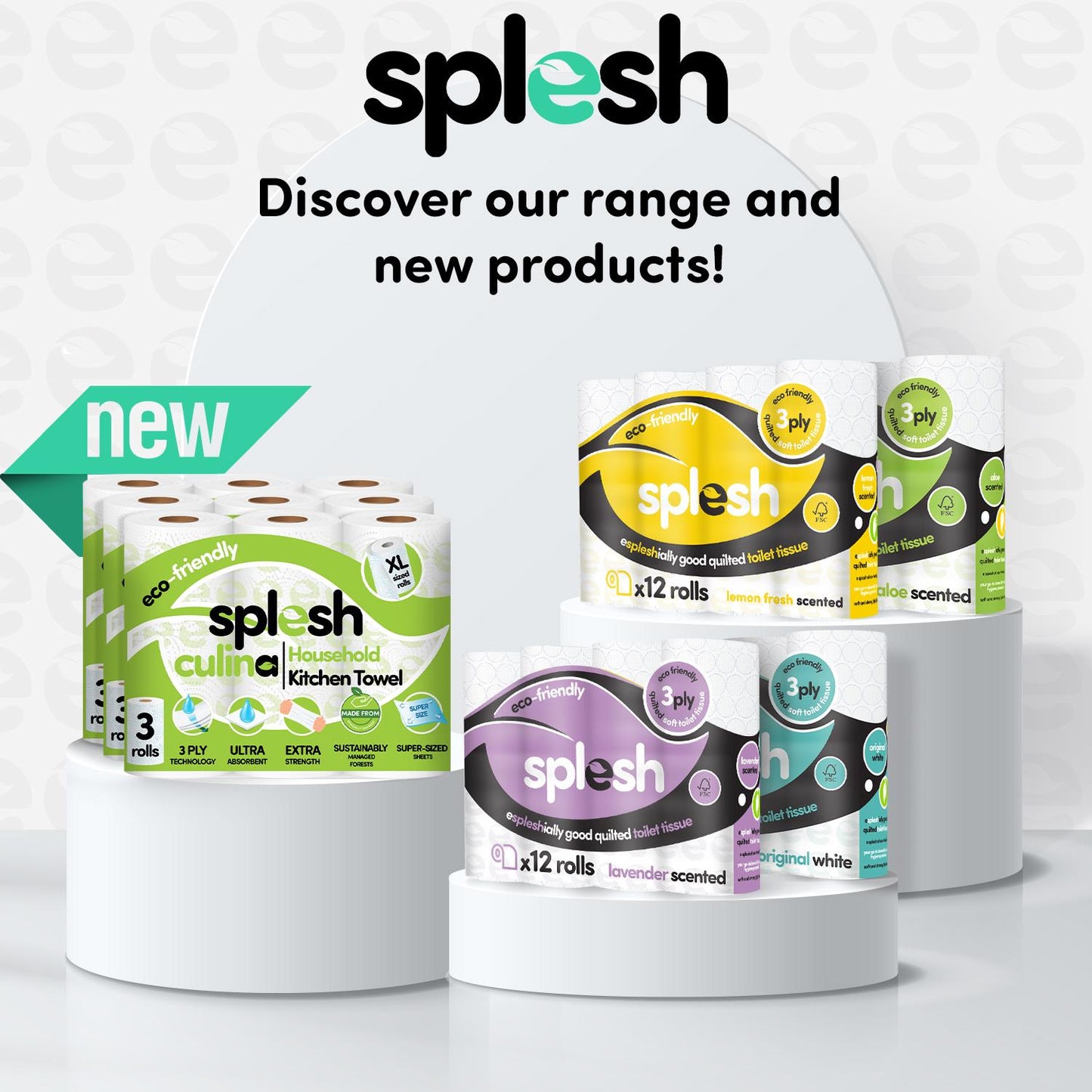 Splesh Quilted Toilet Roll Luxury Watermelon 3-Ply Soft Toilet Paper, 60 Rolls