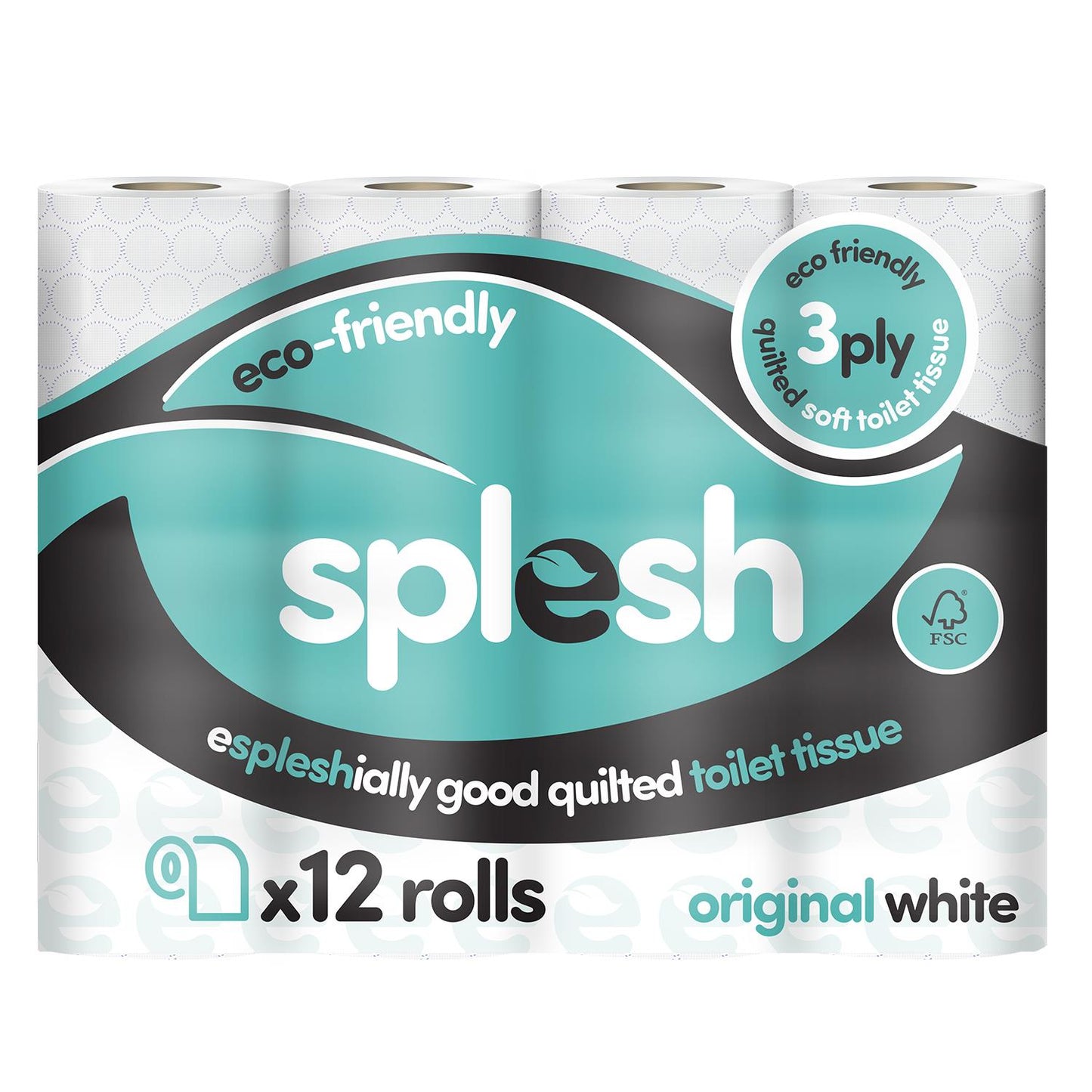 Splesh Soft & Quilted White, Lavender Aloe Vera or Lemon Toilet Tissue, 12 Rolls