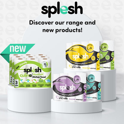 Splesh Quilted Toilet Roll Luxury Watermelon 3-Ply Soft Toilet Paper, 72 Rolls
